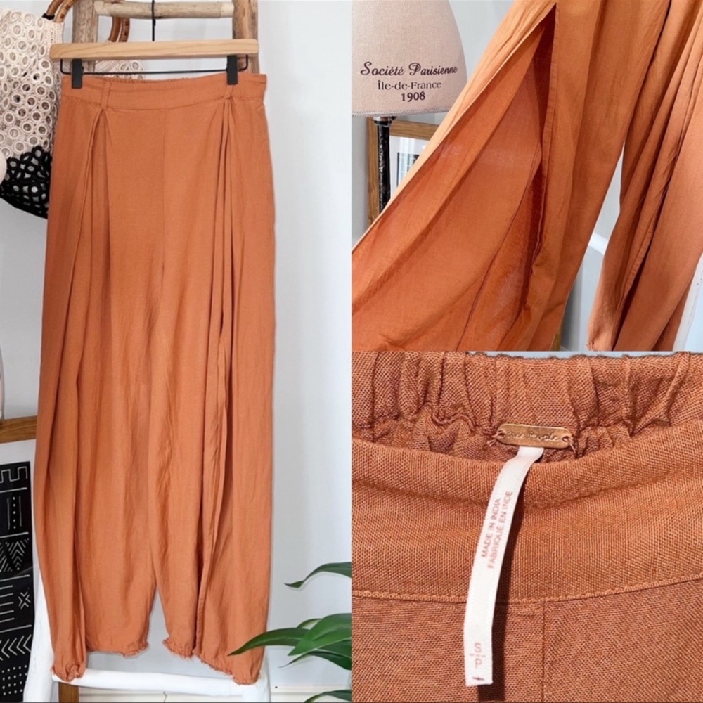 Free people Surplice elastic waistband Pants Sz S